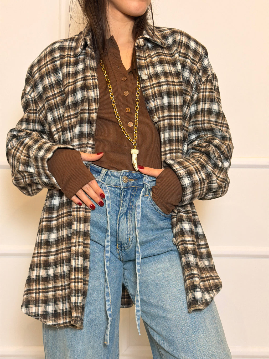 Camicia Check Strutturata