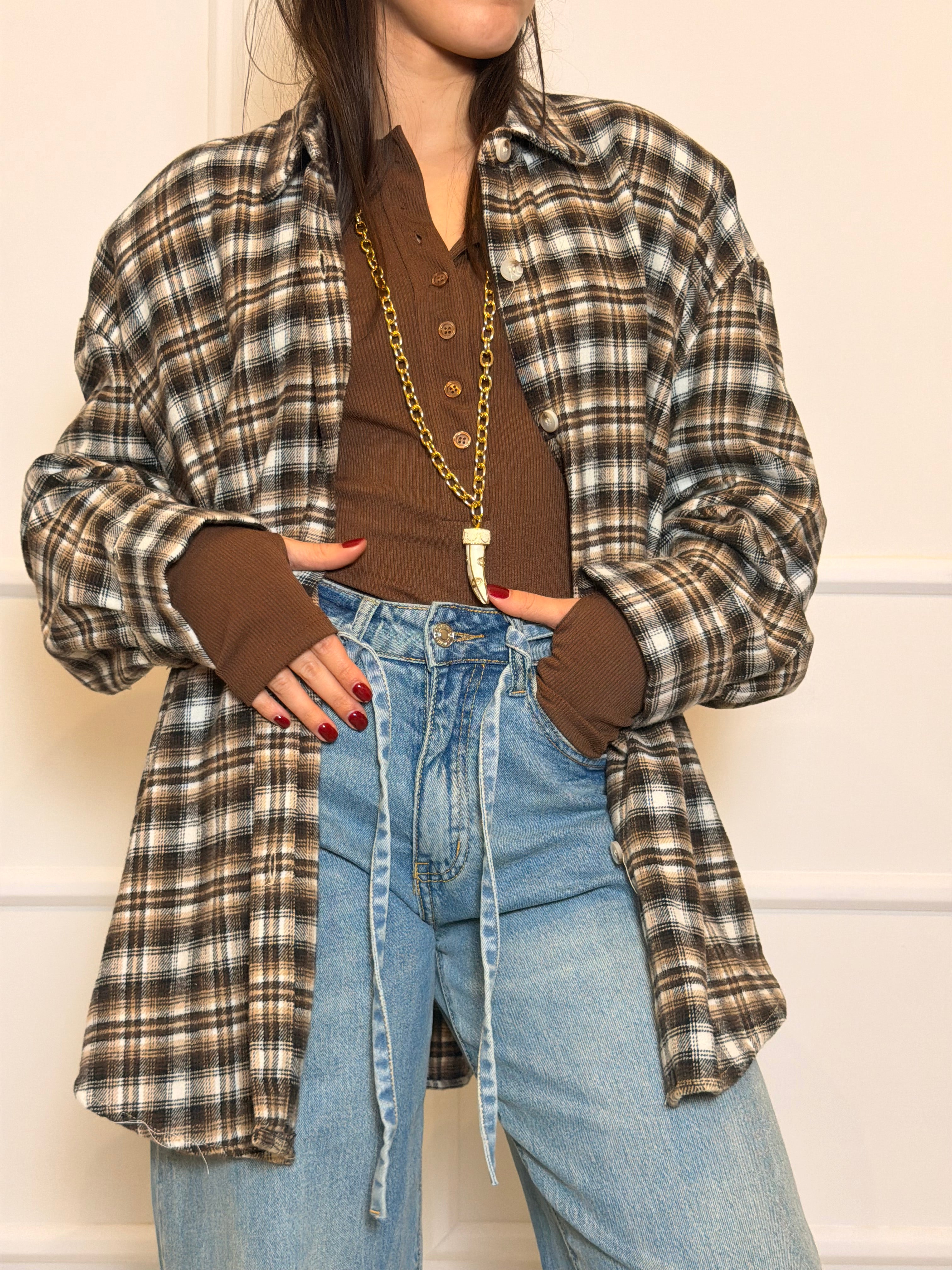 Camicia Check Strutturata